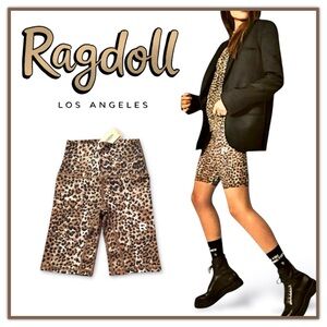Ragdoll LA Work Out Biker Shorts Leopard Print